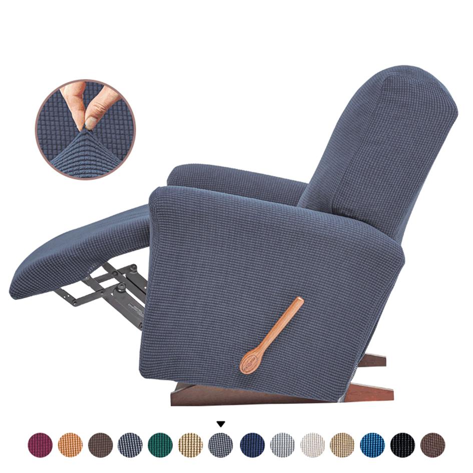 Battilo Recliner Cover Waterproof Elastic Winter Plush Cover For Lazy Sofa All-inclusive Massage Chairs Cover Plaid Slipcover