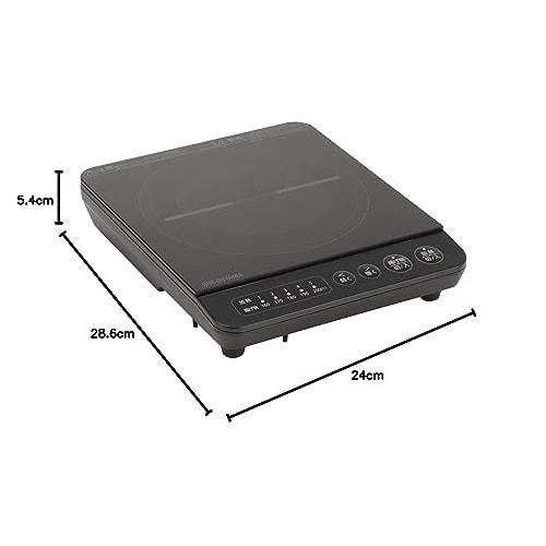 Iris Ohyama IH Stove 1 Burner IH Cooking Heater 1000W Tabletop Design IHK-T38-B Black