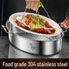 Lijia 410 Stainless Steel Oval Fish Steamer Pot Set