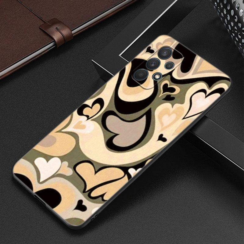 Purple Heart Swirl Pattern Case For Samsung Galaxy A12 A22 A31 A32 A50 A51 A70 A71 A72 A11 A21S A02S A10S A20S A30S A52 S 5G
