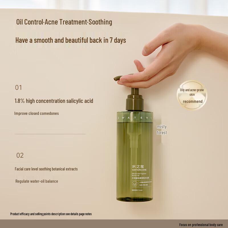 Water Code Niacinamide Radiance Fragrance Shower Gel - White Tea (500ml)