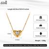 EFFIE QUEEN Stainless Steel 18k Gold Heart Cut Zirconia Pendant Necklace Romantic Jewelry for Women Valentine's Day Gift STKN13