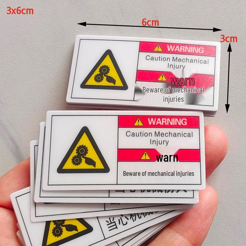 PVC Electric Shock Hazard Warning Sign for Mechanical Equipment