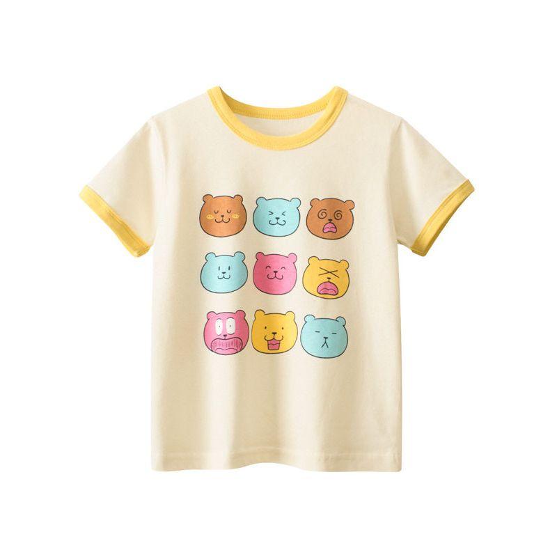 27Home Brand Export Children's Clothing Pure Cotton Printed Kidsren's Short-Sleeved T-Shirt Summer Baby Girl Clothes T-Shirt