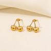 6pcs Real Gold Plated Fashion Plant Leaf Flower Earrings Stainless Steel Ear Studs For Men Women Jewelry Piercing Earring Party
