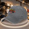 Graffiti Spray Paint Printed Duckbill Baseball Cap  Adjustable Casual Hat for Parties Outdoor Sports  Daily Wear