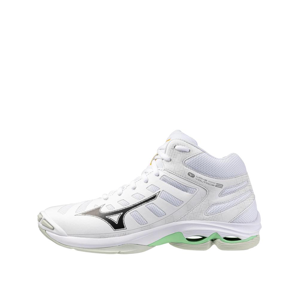 Joom Mizuno Unisex Smaragdgrün Hallenschuhe Wave Voltage 2 Mid Cm
