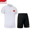 Unisex Chinese Team Sports Suit: Summer Short-Sleeve & Shorts for Martial Arts & Table Tennis, Custom Coach Uniforms Available
