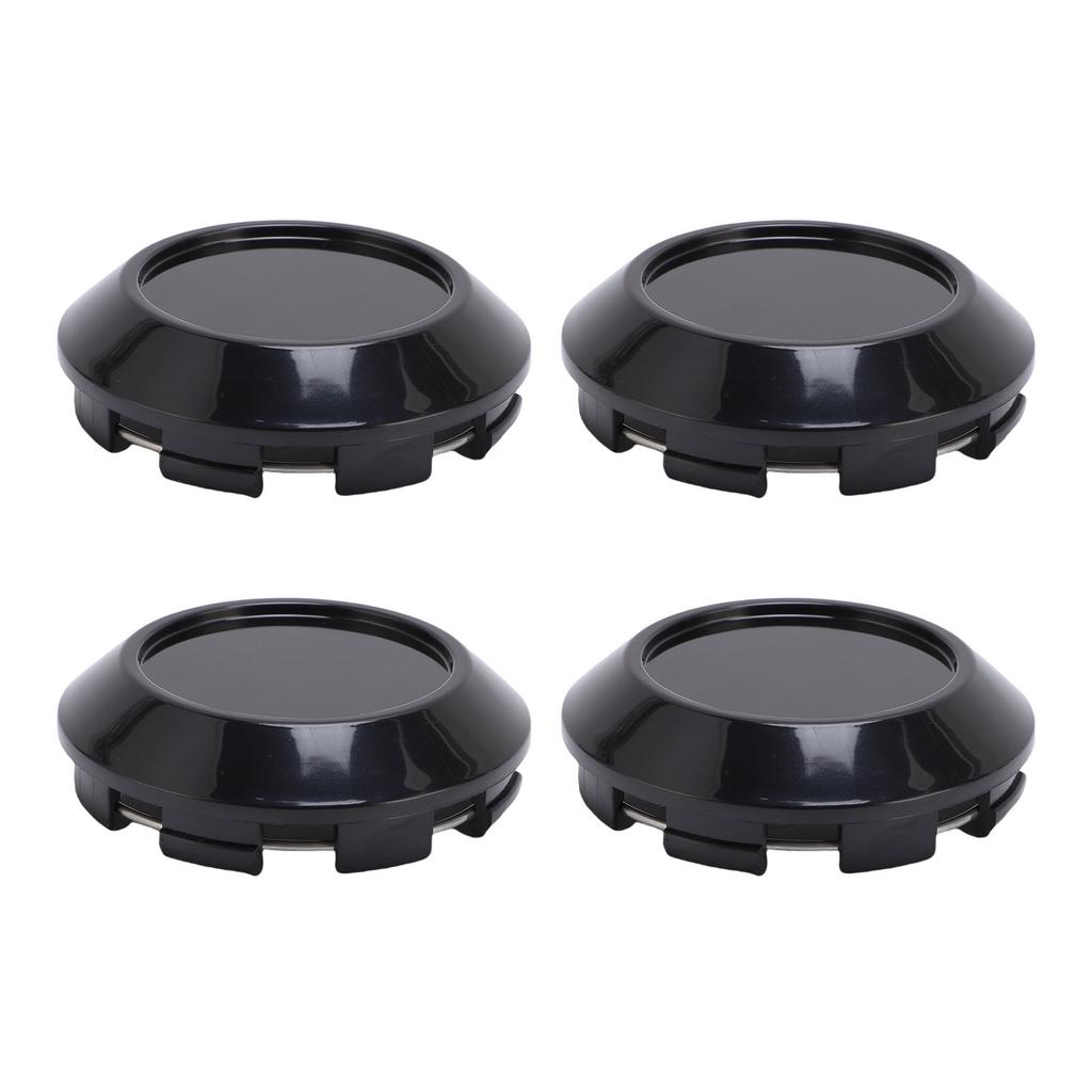 4pcs Wheel Center Caps Excellent Sealing Exquisite ABS Snap On Wheel Center Hub Cap Cover 76mm Outer Diameter Black