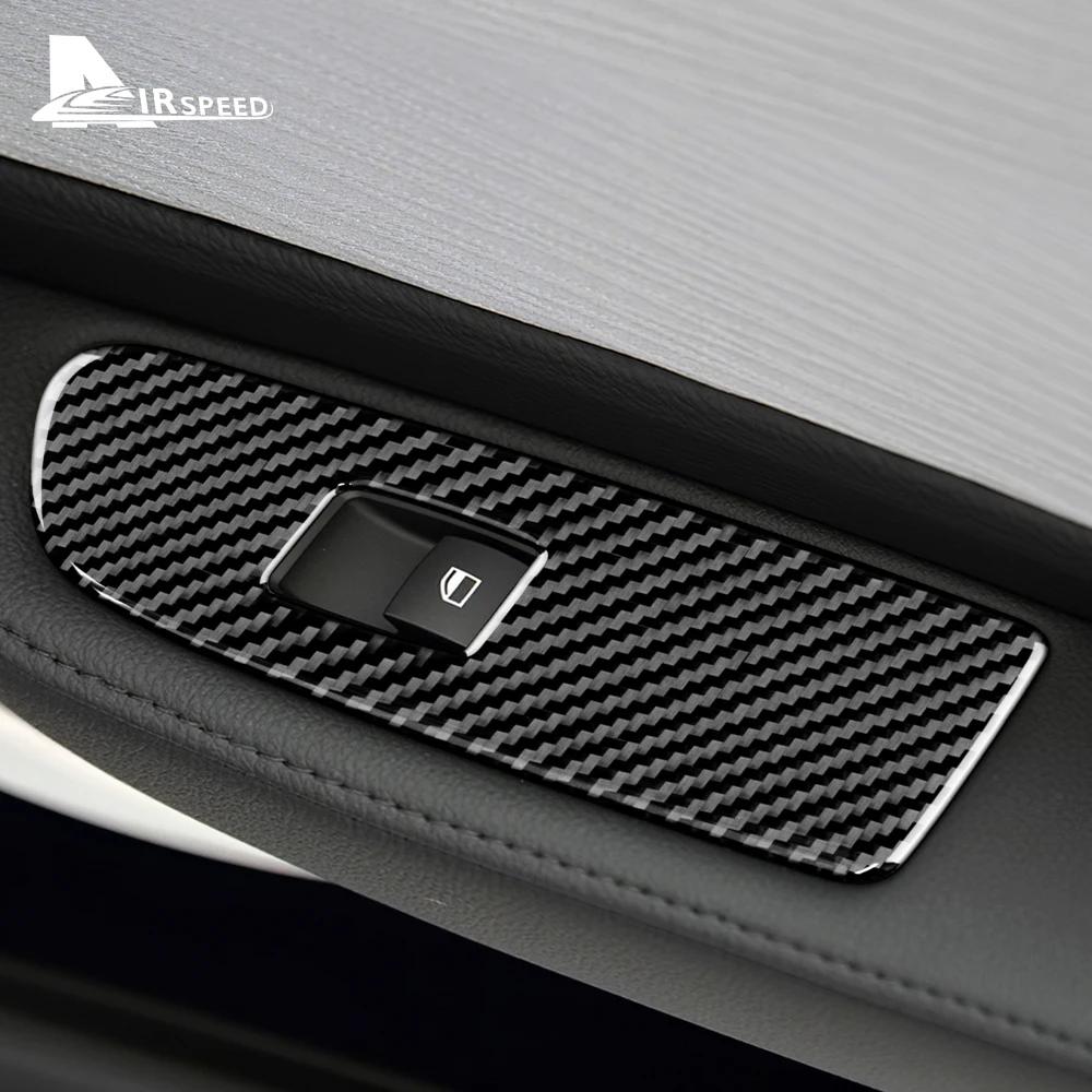 Für BMW 1er E81 E82 E87 E88 2008-2013 Echte Kohlefaser Aufkleber Auto Tür Elektrischer Fensterheber Schalter Rahmen Verkleidung Zubehör