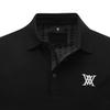 ANEW GOLF Men Hybrid Air Hole Short Sleeve Sweater_Bk
