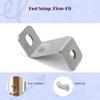 6xStainless Steel Z Shape Corner Bracket, Trapeziform Fixing Connector, Furniture Support 2.5*3*3cm