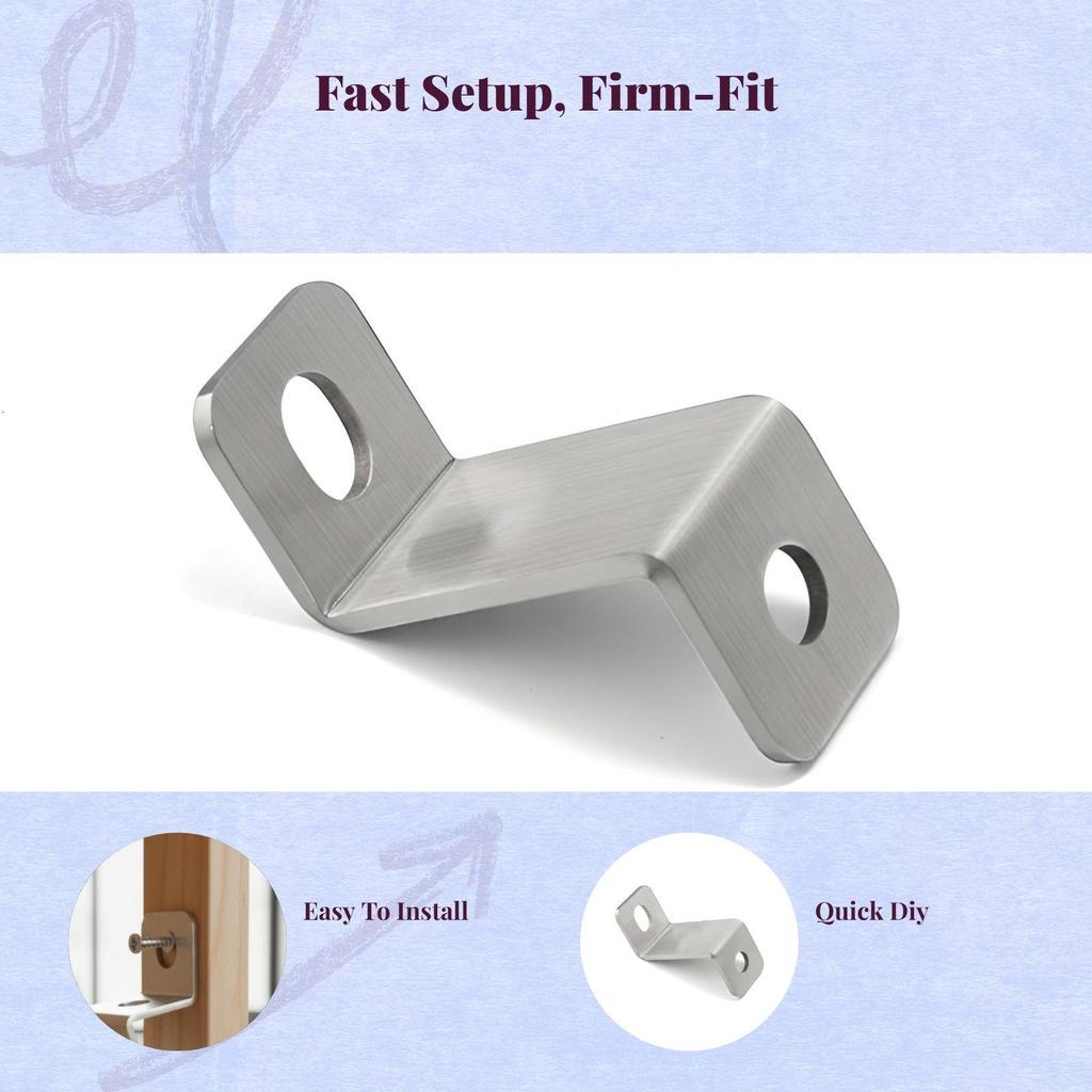 6xStainless Steel Z Shape Corner Bracket, Trapeziform Fixing Connector, Furniture Support 2.5*3*3cm