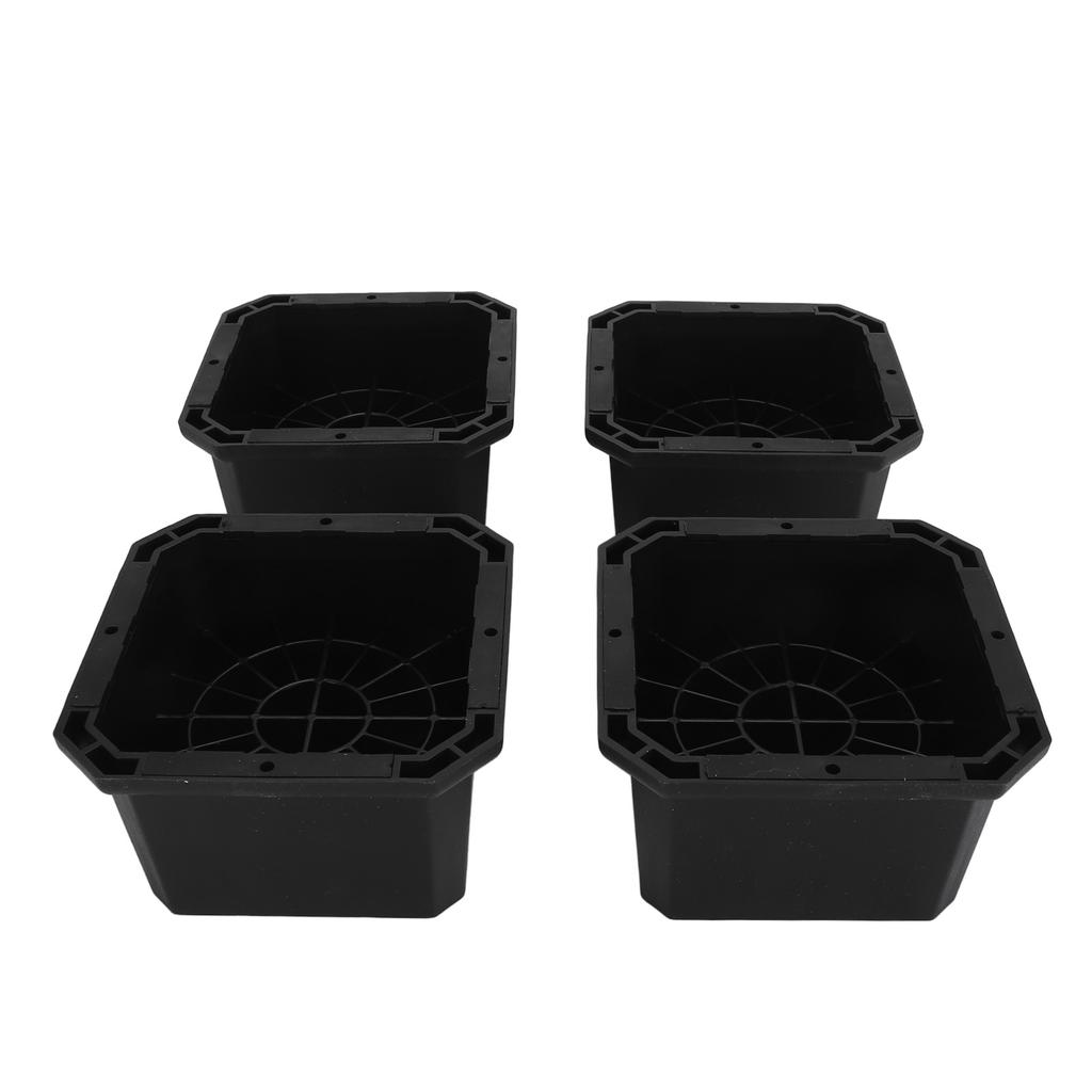 4PCS Bed Risers Rubber Heavy Duty Chair Leg Lifts Furniture Riser Blocks for Desk Cabinet Sofa Couch Tables Type B