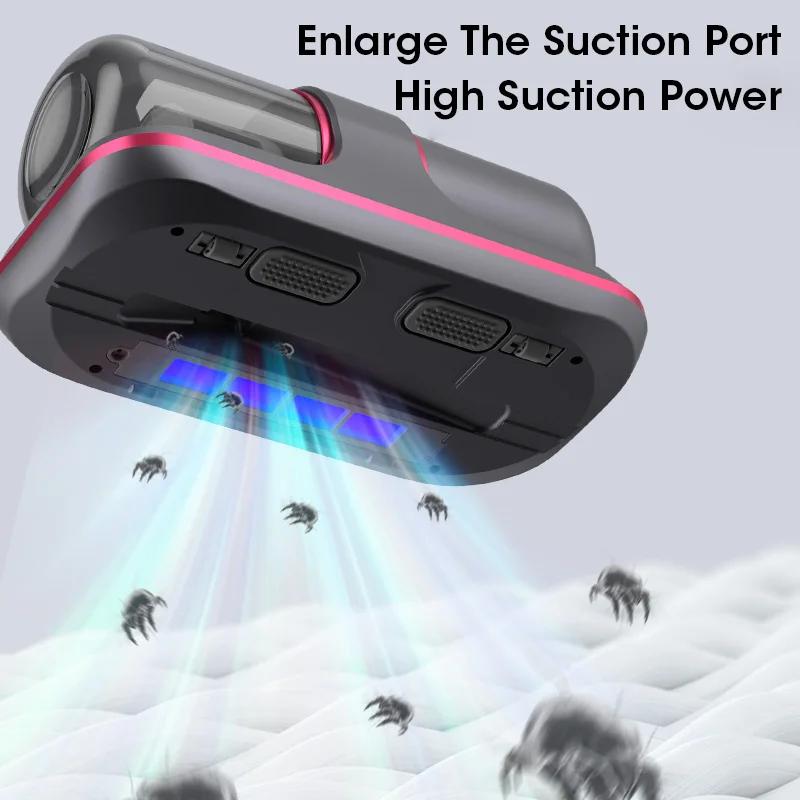Vacuum Mite Remover 12000PA UV Sterilization Wireless Handheld Vacuum for  Sofa Bed Mattress Dust Washable Filter Winter Sheet