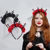 Хэллоуин Ободок Праздничные Аксессуары Корона Косплей Цветочные Формы Готический Стиль Головной Убор Темный Стиль Черный/Красный