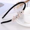 Gold Rhinestone Butterfly Korean Headband & Hairpin Set - Non-Slip Metal Hair Accessories