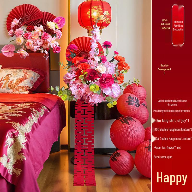 Wedding Floral Decorations: Bedside, Dining, and Desktop Arrangements for Festive Occasions and Engagements.