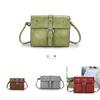 Elegant Vintage Style Pu Leather Crossbody Bag For Women In Brown Chic Small Square Design