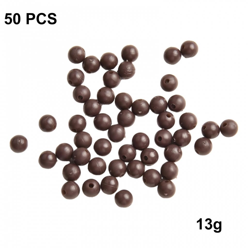 Weiche Gummikarpfenfischereiperlen Runde Rig-Perle 68mm Verschiedene Größen Packung mit 50