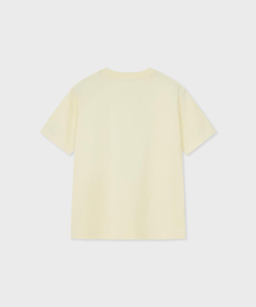 FALLETT Cake Drawing Short Sleeve T-Shirt Yellow