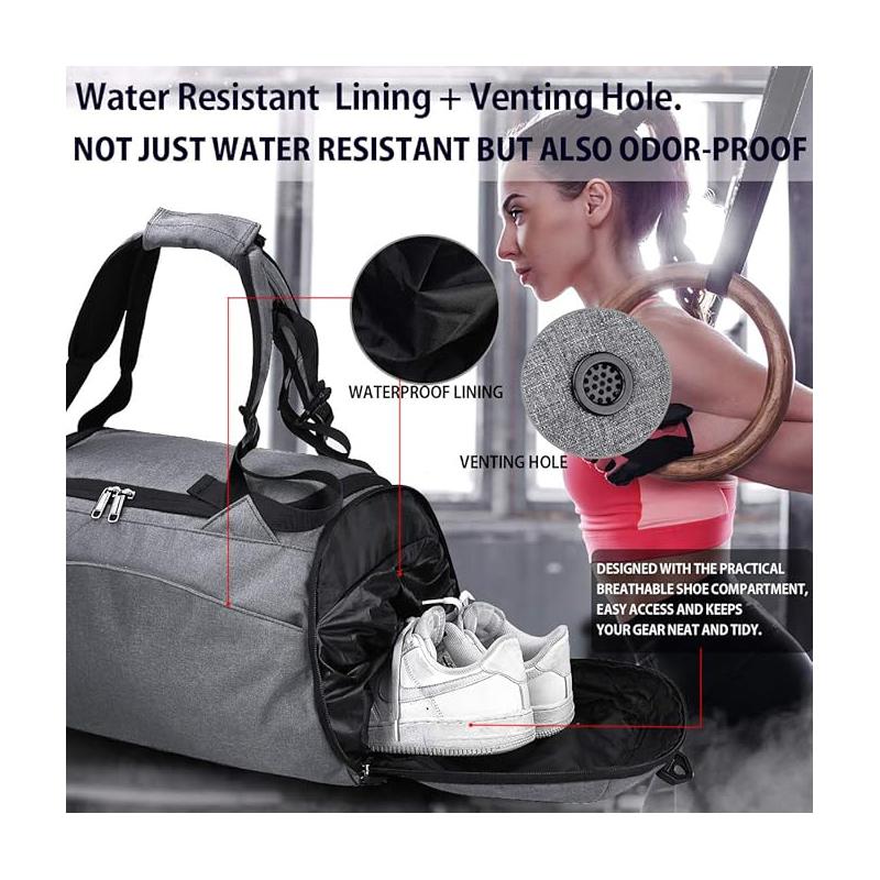 Women Travel Gym Bag Large Capacity Lightweight Weekender Overnight Tote Bag Travel Sports Gym Backpack with Shoe Compartment