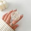 Mobile Phone Airbag Bracket Paste Type Retractable Round Sequin Glitter Small Fresh Desktop Bracket Watching Drama Women'S Models