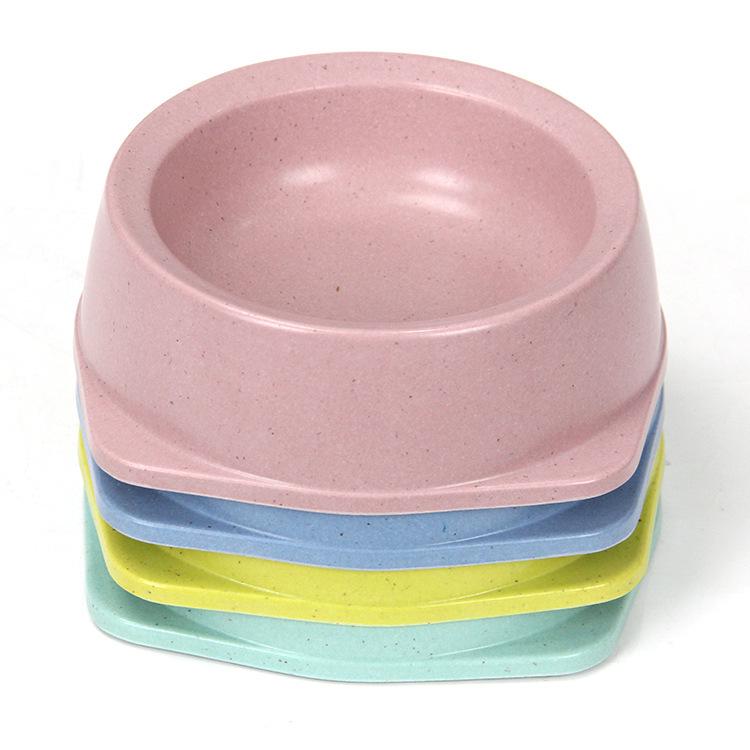 Bamboo Fiber Pet Bowl - Dog & Cat Feeder with Macaron Colors in Large, Medium, Small Sizes