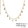Cazador Colorful Clear Zircon Charms Women's Necklaces 2026 Stainless Steel Trendy Jewelry Choker Necklaces Valentine Gift 2026