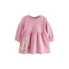 Girls' Floral Dress Autumn 2025 New Stylish Children's Pink Sweatshirt Dress Baby Spring and Autumn Princess Dress