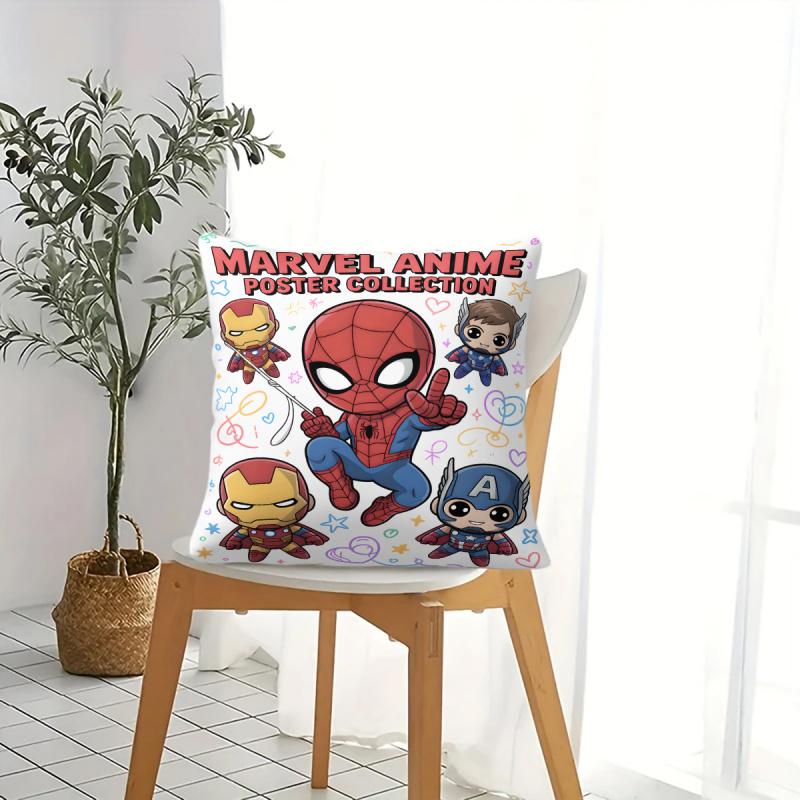 Chibi Superhero Throw Pillow, Includes Pillow Core, Soft Decorative Cushion For Bedroom Dorm, Gift For Superhero Fans