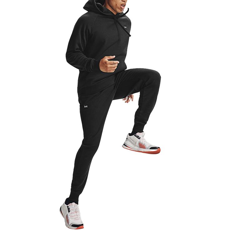 Under Armour Rival Fleece Hoodie Men Tops Black 1357092-001