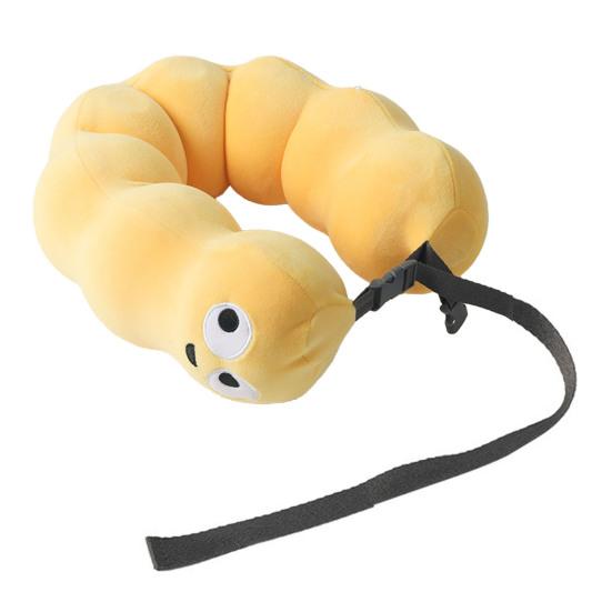 

Подорожня U-подібна подушка Портативна подушка для шиї з піни з ефектом пам яті Мила мультяшна подушка-підтримка шиї для офісного сну, довгих перельотів, подорожей автомобілем жовтий