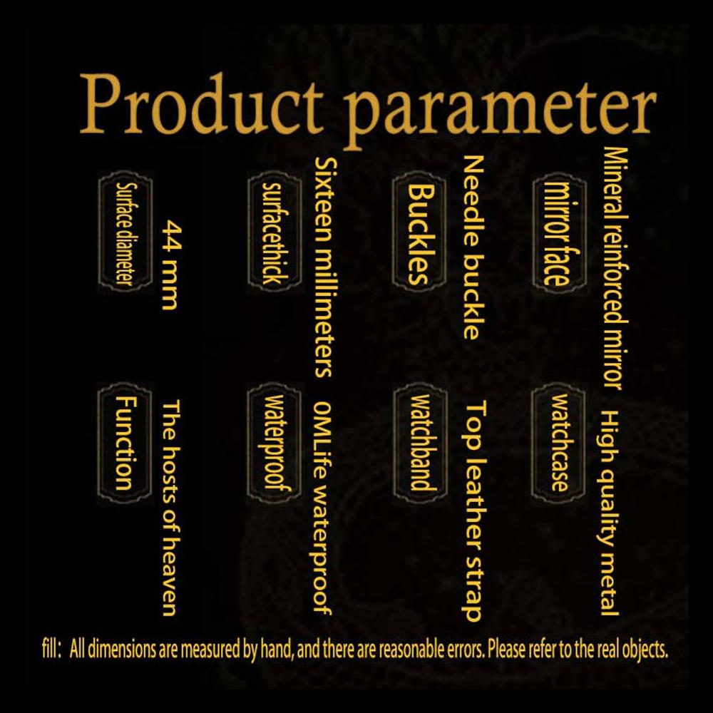 KIMSDUN Watch Men's Top Brand Luxury Clock Carved Month High-end Men's Waterproof Quartz