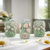 Blooming Floral Pillar Candle Silicone Mold Rose Scented Diffuser Stone Making Craft Tool