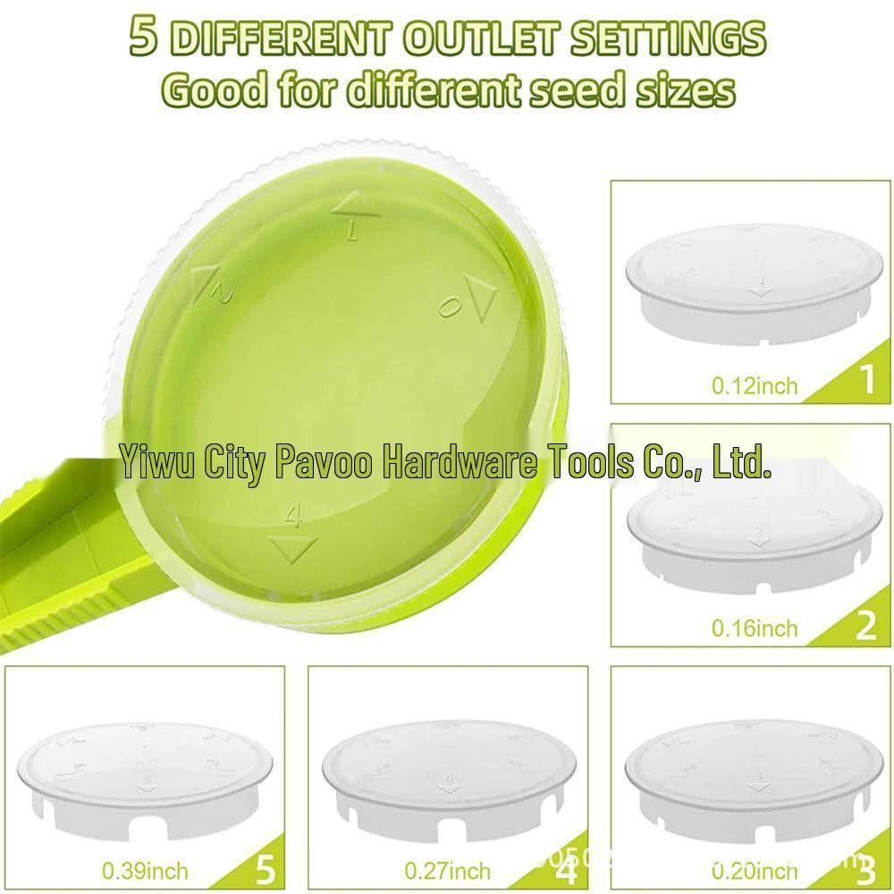 5-Speed Adjustable Fluorescent Green Seeder & Hole Puncher Gardening Tool Set