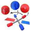 Inflatable Gladiator Game Set Inflatable Battle 2 Sticks & 2 Mats Kit Fun Interactive Outdoor Duel Game for Kids Adults