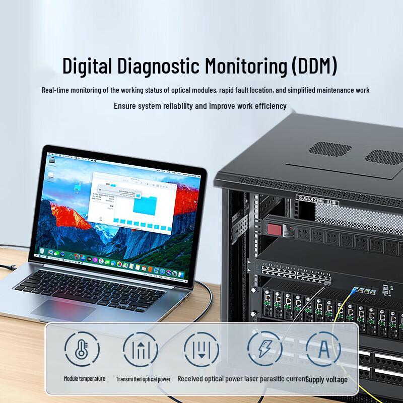 SAMZHE 10G SFP+ SC Single-Mode 10km Optical Transceiver Module Pair