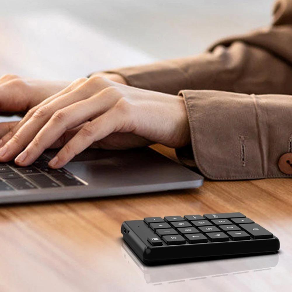 

Bluetooth Numeric Keypad 19 Keys External Number Pad for for Laptop PC Accounting Supplies