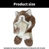 Furry Neck Scarf Hat with Animal Ear Winter Outdoor Sport Shawl Hat Anime Costume Earmuff Hat for Skiing Cold Weather