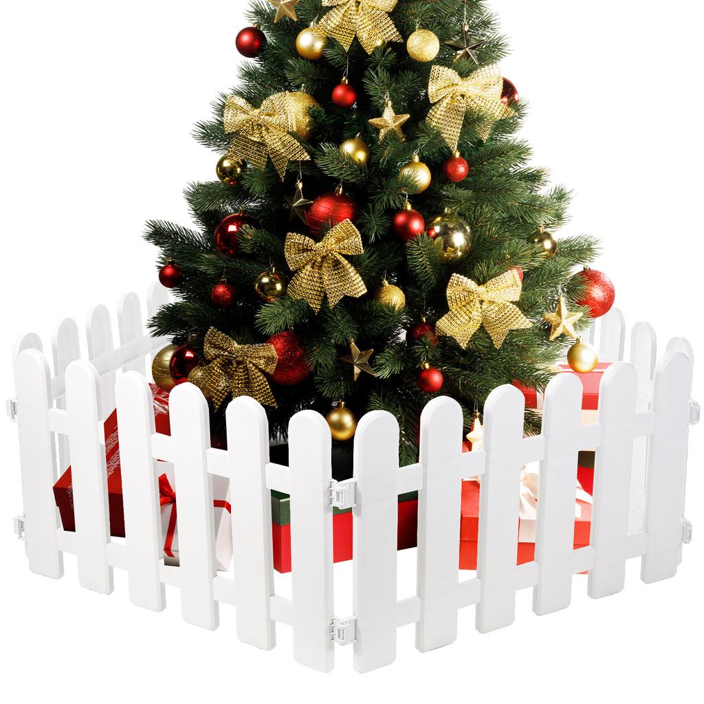 5Pcs Garden Plastic Fence White Picket Decorative Edgings Outdoor Lawn Protective Fence Patio Garden Supplies Landscape