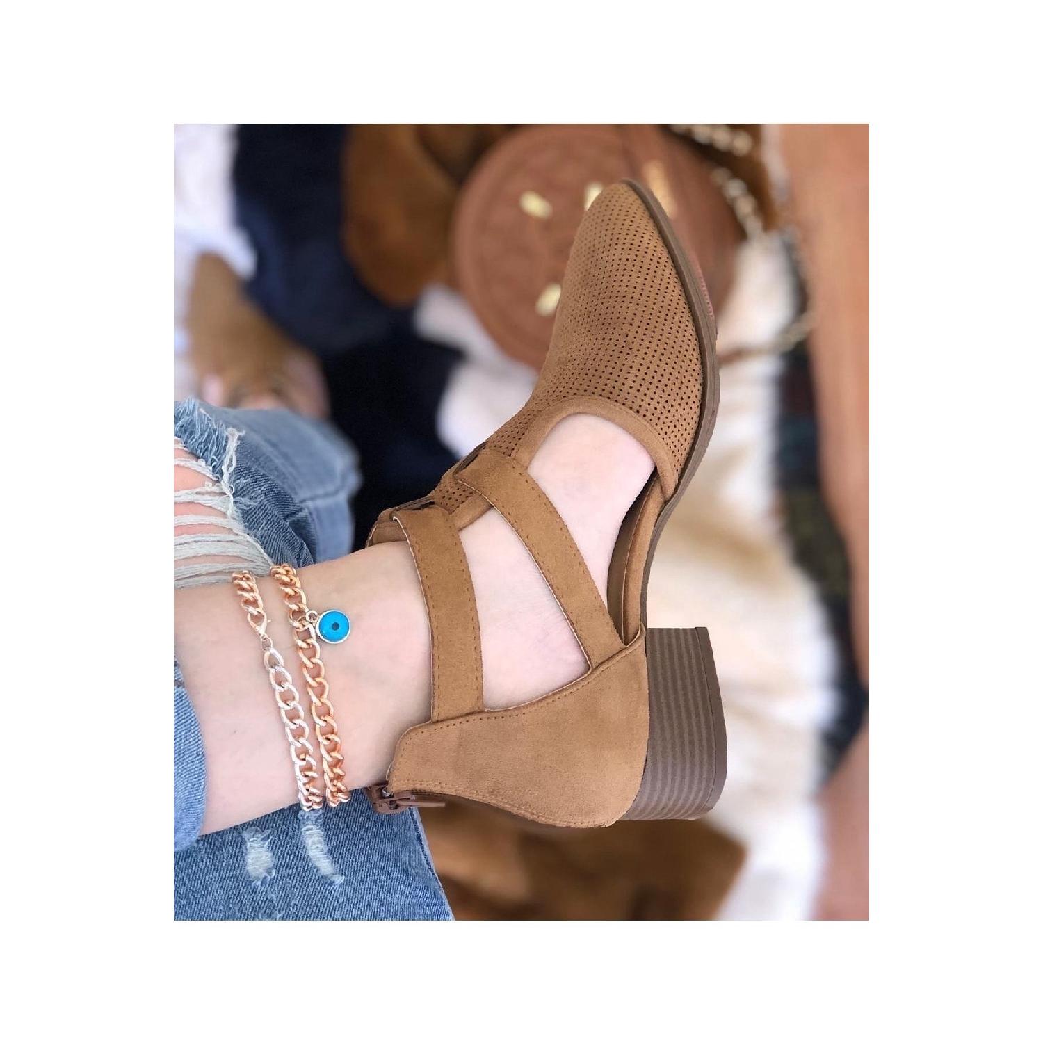 

Женские повседневные летние ботинки из замши цвета Camel Charlotte