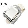Leather Strap Glasses Holder Car Sunglasses Clip for Visor Multi-Function Cards Ticket Stylish Scratch-Resistant Lining Zinc Alloy Elastic Clamp