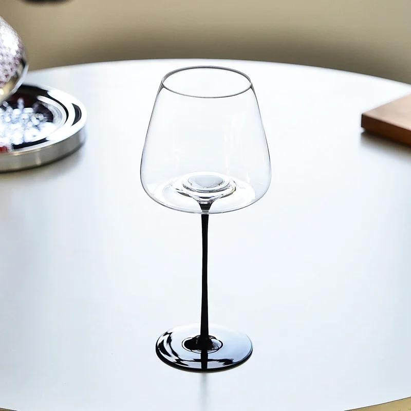 550ml Black Red Wine Glasses Home Nordic Creative Light Luxury Red Wine Champagne Glass Crystal Glass Cup Kitchen Bar Drinkware