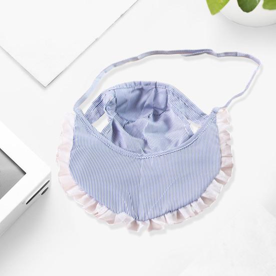 Hunde Sonnenhut mit Ohrenlöchern Sommer Haustier Spitze Hut mit breiter Krempe Verstellbarer Haustier Prinzessinnenhut für kleine, mittelgroße und große Hunde, Katzen