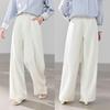 VICTORIA&VERA Women's High-Waist Wide-Leg Suit Trousers