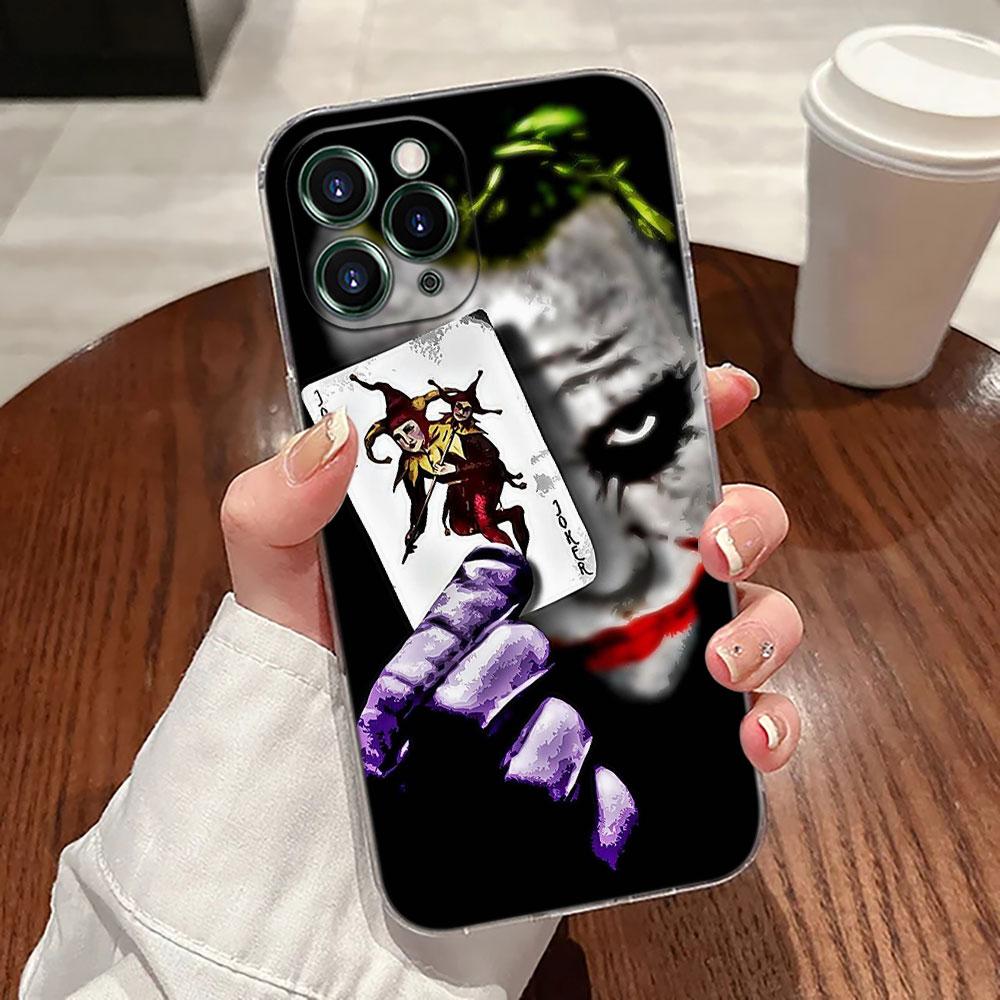 Cool Jokers Clown Transparent Phone Case For iPhone 17 Pro Max 17E 11 12 13 14 15 16 Pro Max 15 Plus 17 Air 16E 7 XS Soft Cover