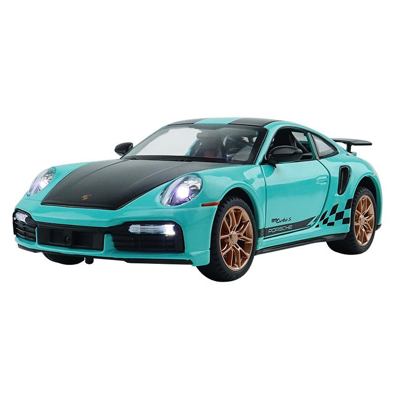1/24 Porsches 911 TARGA TURBO S Alloy Racing Car Model Diecasts Simulation Metal Toy Car Model Sound Light Collection Gift
