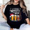 Its The Most Wonderful Time for a Beer TShirt Funny Holiday Beer Christmas Tee casual fashion Oversized streetwear Tshirts Top
