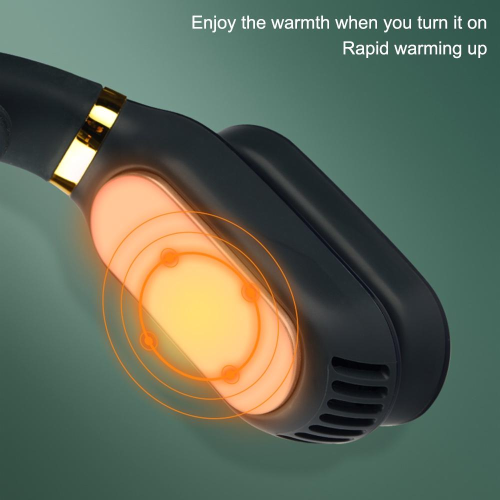 Aer condiționat portabil nou, răcitor pentru gât, ventilator electric fără lame, încălzire, încălzire, purtabil, masaj pentru gât, gât personal